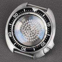 44mm Men's Watch Case NH35 NH36 Watches Accessories Sapphire Crystal Glass 20ATM for SKX 6309 6105 Turtle Mod 4.1 o'clock Crown
