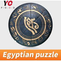 Escape room puzzle escape game props egyptian puzzle put all pieces in correct position to solve puzzle to open mag lock
