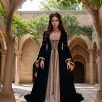 Suknia średniowiecznego renesansu – gotycka suknia balowa, kostium księżniczki, sukienka cosplay