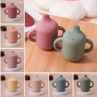 Farbe Kinder 1PCS Silikon Baby Training Tasse Doppel Griff Fütterung Wasser Flasche Für Infant BPA FREI Kleinkinder Lernen Essentials
