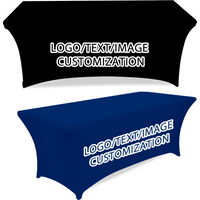 Personalized customized table cover, 4FT 6FT 8FT, customizable tablecloths logo/image/text, suitable for outdoor, exhibition
