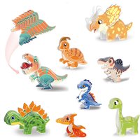 Childrens DIY 3D Dinosaur Puzzle Toy Creative Cartoon T Rex Pterodactyl Paper Model Assembly Gift Preschool Learning Activity