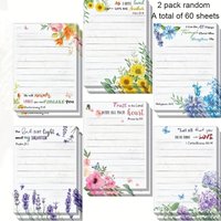 2 Pack, 60 Sheets Total,Religious Scriptures with Floral Motifs Self-Adhesive Sticky Notes - Rectangle