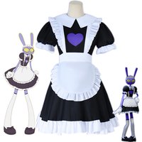 Anime Jax Maid Dress Cosplay Costume Maidservant Adult Uniform Amazing Digital Circus Role Play Halloween Party Outfit For Girls