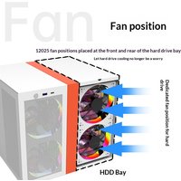 8 Bay NAS Server Case 22L ATX PSU MATX Support Storage Chassis with Front Cooling Fan Drive Bay