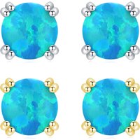 MODIAN 925 Sterling Silver Fashion Stylish Natural Opal Stud Earrings For Women Girl Fine Jewelry Anniversary Gifts Accessories