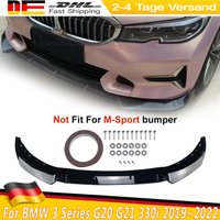 Frontschürze Lip Spoiler Splitter Für BMW 3 Serie G20 G21 320i 325i 2019 ~ 2022 2021 Auto Frontschürze Spoiler lip Unteren Splitter
