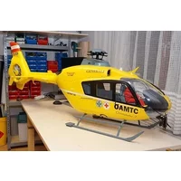 800 Size EC-135 Helicopter Glassfiber Scale Fuselage Body with Mechanic RC Aircraft Hull Heli Copter Model Parts