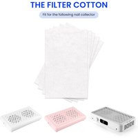 30 Pieces Cotton for Professional Brushless Nail Dust Collector Original Accessories Screen Plate Nail Accessory