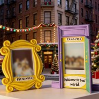 Simple Purple Door Vertical Photo Frame Creative Refrigerator Magnet 3-inch Multifunctional Yellow Photo Frame Gift for Friends