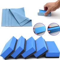Ceramic Coating Applicator Kit – Blue Sponge & Microfiber Cloth for Car Wax, Nano Glass & Paint Protection