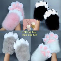 Colorful Cat Paws Squeaky Furry Kigurumi Fursuit Animal Gloves Paw Nail Kig Cosplay Wearable Cats Cos Prop Halloween Animal Claw