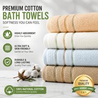 Cotton Towel Soft Absorbent Extra-Thick Facial Cleansing Towels Household Bath Towel Face Towel Pure Cotton for Home,Hotel Use