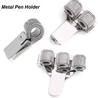 1PC Single/Double/Triple Hole Metal Spring Pen Holder With Pocket Clip Portable Doctors Nurse Uniform Pen Holder Office Supplies