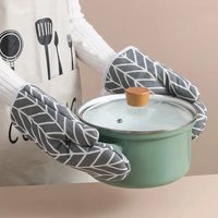 2 pieces of heat-insulating gloves, heat-resistant microwave gloves, and high-temperature resistant kitchen and oven gloves for
