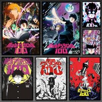 m-Mob Psycho 100 anime classic Poster Versatile HD Waterproof Wall Art Self-Adhesive Decor for Any Space Ideal Gift