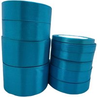 Wide 6mm~50mm 22meters/roll Peacock Blue Satin Ribbon Sewing Christmas Wedding Party Decoration Gift Wrap Handmade Material