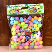 80pcs Colorful Easter Foam Eggs Decoration Glitter Mini Bunny Bird Eggs For Celebration Easter Party DIY Wreath Decor Kids Gifts