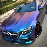 Chameleon Car Wrapping Vinylfolie, selbstklebend, matt, metallisch, DIY-Aufkleber, Farbwechsel, dekorativer Schutz