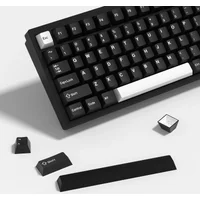 KBDiy Retro GMK WOB Keycaps Cherry Profile Black And White Double Shot PBT Keycap 7u for Mechanical Gaming Keyboard Key Caps Set