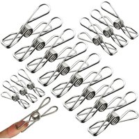 10pcs Stainless Steel Clothes Pins Heavy Duty Rustproof Wire Clip for Laundry Hanging Clothes Photos Crafts & Home Organization
