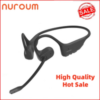 Nuroum OW20B Open Ear Headphones Wireless with Microphone, HiFi 4 DSP Noise Cancelling Mics for Work, Bluetooth 5.3 Connection
