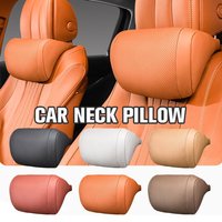 Car Seat Headrest Travel Rest Neck Pillow Soft PU Leather Neck Pillow Memory Foam Pillows Car Accessories