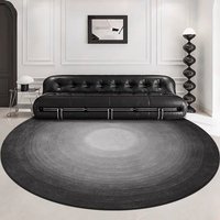 Minimalist Style Living Room Decoration Round Carpet Fluffy Soft Floor Mat Thick Plush Study Rug Gradient Color Rugs for Bedroom