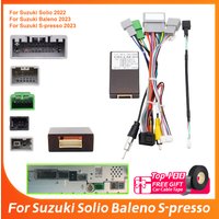 For SUZUKI Baleno 2022 Solio 2023 Android Car Radio Canbus Decoder box Wiring Harness Adapter Power Cable 16 Pin Wiring Harness