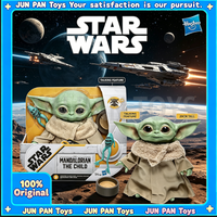 Original Hasbro Star Wars The Mandalorian The Child Talking Plush Toy Baby Yoda Grogu Character Sounds and Accessories Kids Gift