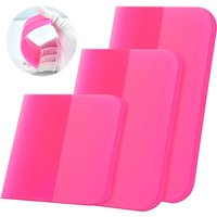 Raclette PPF rose pour voiture, grattoir en caoutchouc TPU anti-rayures pour Film PPF, enveloppe en vinyle, outil de teinte de fenêtre, Kit de nettoyage de pare-brise, 3 pièces