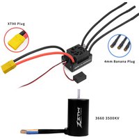 ZTW Beast G2 SL 120A ESC 2-4S Built-in 6A/3A BEC 3660 3000KV/3500KV/4000KV Brushless Motor Waterproof Combo For 1/10 SCT RC Car