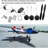 1pc/1set EPP Foam RC Plane F22 Stunts Plane Plastic&Metal Multistyles Landing Gear Motor Battery Cover Children Boys Toys
