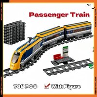Remote Control Passenger Train Track Set, Simulation Electric Railway Toy, Educational Gift for Kids Boys
