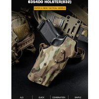 Tactical 6354DO Holster For Glock G17 With X300 X300U Light Automatic Locking System QLS Fork Belt Handgun Airsoft Accessories