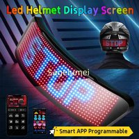 AliExpress SAGE LU MEI Smart APP Programmable LED Screen Led Helmet Display Motorcycle Helmet Warning Light Night Riding DIY RGB Bike Helmet Taillight