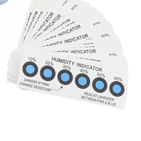 50 Pcs for testing 10%-60% humidity in closed containers Test paper card Blue six-point humidity indicator card