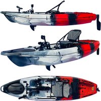 Professional Sit on Top Pedal Powered Ocean Kayak Fishing with Rudder