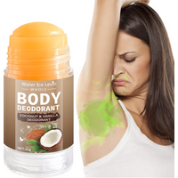 Coconut Body Deodorant Stick, Suitable for Both Men and Women, Moisturizing and Non-Frictional, Suitable for the Whole Body and Intimate Areas, a Travel Essential, for Daily Use | Natural Deodorant