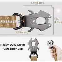 Heavy Duty Tactical Dog Leash with Car Seat Belt Anti Shock Elastic Reflective Training Lead for Large Dogs No Pull Design