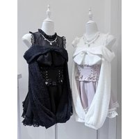 Japanese Cute Sweet Lolita Autumn/Winter New Skirt Sets Soft Girls Off The Shoulder Long Sleeve Bow Sweater+Skirts 2-piece Set