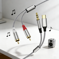 3.5mm to Dual RCA Stereo Audio Cable, Hi-Fi Stereo Sound, Universal for TV, Phones, Car Radios & Home Audio