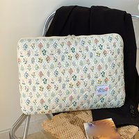 Computer Bag Cute Flower Laptop Sleeve Portable Computer Cover Bag Computer Pocket Briefcase Compatible for 11/13/15 in Notebook
