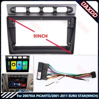 For 2007KIA PICANTO 2001-2011 EURO STAR 9INCH Car Radio Android Stereo audio screen multimedia video player cables Harness frame