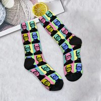Monster Frankenstein Horror Movie Pop Art Socks Novelty Funny Men's Socks Retro Fashion Street Crazy Hip-Hop Socks Party Gift
