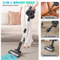 Cordless Vacuum Cleaner,Wall Hanging Stick Vacuum Cleaner 17KPA Pet Hoover Vacuum Cleaner with Tangle-Free Brush,3000mAh Battery