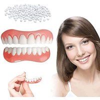 False Teeth Silicone Upper Lower Veneers Teeth Braces Dentures Paste Dentures Temporary Fake Tooth Fake Teeth Whitening Tool