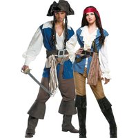 Pirate Captain Costume Adult Unisex Halloween Uniform Masquerade Party Outfit Sailor Carnival Game Holiday Role Play Suit