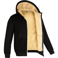 Winter Lambswool Coats Thicken Warm Jackets Long Sleeve Zipper Hoodies Casual Sports Fleece Black Coat Hooded Men Women Jacket