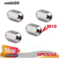 M10X1.25 4pcs/lot Chrome Wheel Hub Nut Fit For Alloy Aluminum Rim Wheel ATV Scooter Buggy UTV Quad Bike Vehicle Moto Accessories